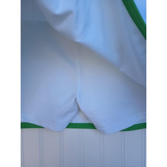 J. Crew Cloudstretch Wrap Tennis Skirt Skort Size L White Green Pickleball BP016 - Picture 8 of 9